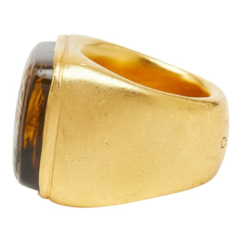 CHANEL Vintage Gold Logo Ring - Picture 3 of 5